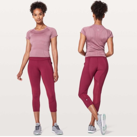 Lululemon Pace Rival Crop *22" in Ruby Wine - Picture 1 of 7